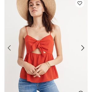 Madewell silk keyhole top